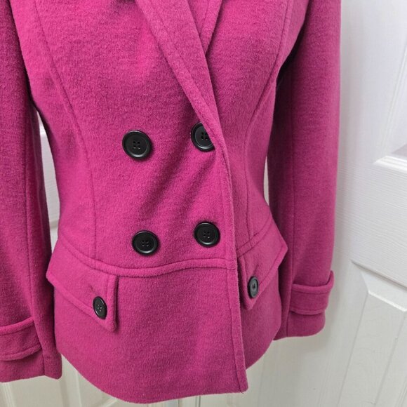 Pendleton Double-Breasted Coat Wool Blend XXS Womens Magenta Classic - Picture 6 of 16